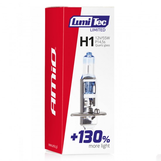 AMC-02130/AM - H1 12V 55W P14,5s LUMITEC LIMITED +130% UP TO 40m AMIO - 1 ΤΕΜ. H1 12V 55W P14,5s LUMITEC LIMITED +130% UP TO 40m AMIO - 1 ΤΕΜ.