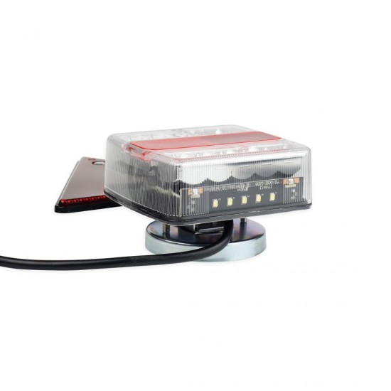 ΦΑΝΑΡΙΑ ΠΙΣΩ ΤΡΕΙΛΕΡ ΜΑΓΝΗΤΙΚΑ LED ΜΕ ΚΑΛΩΔΙΟ ΚΑΙ ΤΡΙΓΩΝΑ 7pin 12V 240x140x37mm TLS02 AMIO – 2 ΤΕΜ.