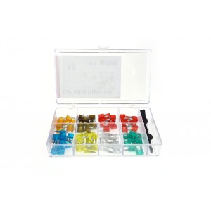 Amio - ΑΣΦΑΛΕΙΕΣ MINI 80ΤΕΜ ΔΙΑΦΟΡΕΣ ΣΕ ΚΟΥΤΙ 10x5A/10x7.5A/20x10A/10x15A/10x20A/10x25A/10x30A (02225/AM)