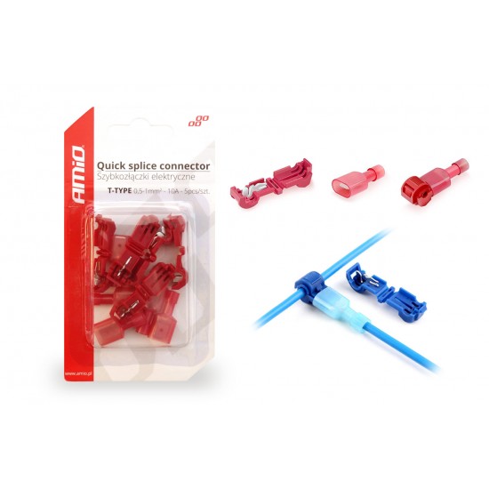 AMC-02343/AM - ΚΛΕΦΤΗΣ ΡΕΥΜΑΤΟΣ ΑΠΟ ΚΑΛΩΔΙΟ T-TYPE ΚΟΚΚΙΝΟ 10A - 5 ΤΕΜ. ΚΛΕΦΤΗΣ ΡΕΥΜΑΤΟΣ ΑΠΟ ΚΑΛΩΔΙΟ T-TYPE ΚΟΚΚΙΝΟ 10A - 5 ΤΕΜ.