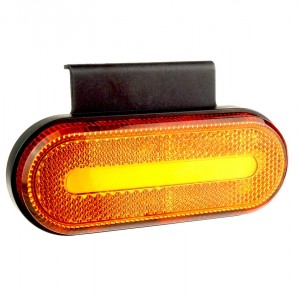 Amio - ΦΩΣ ΟΓΚΟΥ ΦΟΡΤΗΓΟΥ LED ΠΟΡΤΟΚΑΛΙ ΟΒΑΛ 10-30V 124x49x22mm ΑΔΙΑΒΡΟΧΟ OM-01-O 1ΤΕΜ. (02374/AM)