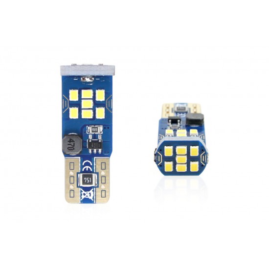 T10 W5W 12/24V LED 21xSMD ULTRABRIGHT 2016 CAN-BUS ΛΕΥΚΟ 2ΤΕΜ.
