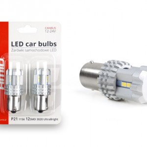 P21W BA15s 12/24V 22LED SMD ULTRABRIGHT CANBUS ΛΕΥΚΟ 2ΤΕΜ.