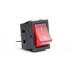 Amio - ΔΙΑΚΟΠΤΗΣ ΤΕΤΡΑΓΩΝΟΣ ΜΕ ΚΟΚΚΙΝΟ LED - 1 τεμ. (02462/AM)