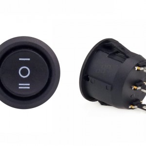 ΔΙΑΚΟΠΤΗΣ ΣΤΡΟΓΓΥΛΟΣ 3 ΘΕΣΕΩΝ 12V 2cm BU03 AMIO - 1ΤΕΜ.