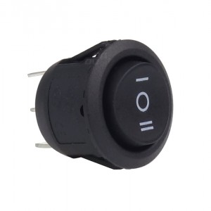 ΔΙΑΚΟΠΤΗΣ ΣΤΡΟΓΓΥΛΟΣ 3 ΘΕΣΕΩΝ 12V 2cm BU03 AMIO - 1ΤΕΜ.