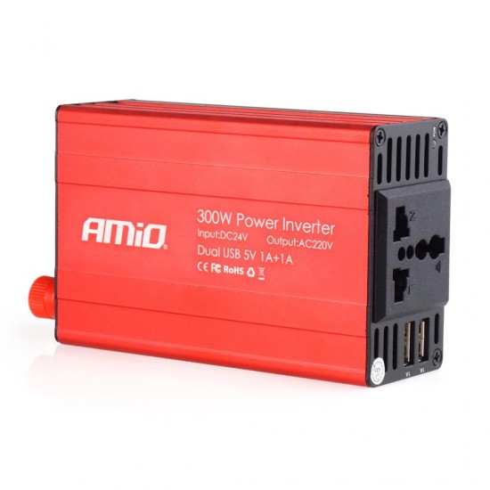 AMC-02471/AM - INVERTER 24-230V max300W-peak600W ME 2 USB AMiO – 1 ΤΕΜ. INVERTER 24-230V max300W-peak600W ME 2 USB AMiO – 1 ΤΕΜ.