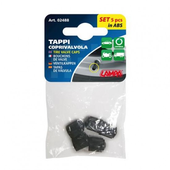AMC-L0248.8 - ΚΑΠΑΚΙΑ ΒΑΛΒΙΔΩΝ ΜΑΥΡΑ ΠΛΑΣΤΙΚΑ 5ΤΕΜ. ΚΑΠΑΚΙΑ ΒΑΛΒΙΔΩΝ ΜΑΥΡΑ ΠΛΑΣΤΙΚΑ 5ΤΕΜ.