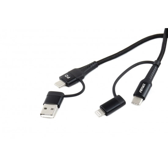 AMC-02547/AM - ΚΑΛΩΔΙΟ ΦΟΡΤΙΣΗΣ ΚΑΙ ΣΥΓΧΡΟΝΙΣΜΟΥ USB C/USB C iOs/USB A 100cm FullLINK UC-15 AMIO ΚΑΛΩΔΙΟ ΦΟΡΤΙΣΗΣ ΚΑΙ ΣΥΓΧΡΟΝΙΣΜΟΥ USB C/USB C iOs/USB A 100cm FullLINK UC-15 AMIO