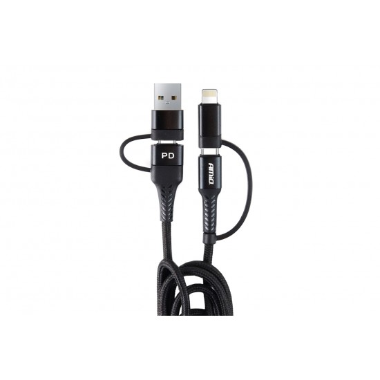 AMC-02547/AM - ΚΑΛΩΔΙΟ ΦΟΡΤΙΣΗΣ ΚΑΙ ΣΥΓΧΡΟΝΙΣΜΟΥ USB C/USB C iOs/USB A 100cm FullLINK UC-15 AMIO ΚΑΛΩΔΙΟ ΦΟΡΤΙΣΗΣ ΚΑΙ ΣΥΓΧΡΟΝΙΣΜΟΥ USB C/USB C iOs/USB A 100cm FullLINK UC-15 AMIO