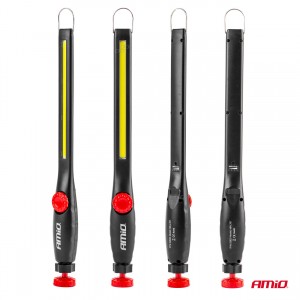 Amio - ΦΑΚΟΣ ΕΡΓΑΣΙΑΣ ΧΕΙΡΟΣ ΜΕ ΓΑΝΤΖΟ ΚΑΙ ΜΑΓΝΗΤΗ ΣΤΗ ΒΑΣΗ MICRO USB COB LED 2000mAh 38x35x375mm - 1 τεμ. (02820/AM)