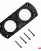 ΠΑΝΕΛ ΔΙΠΛΟ ΓΙΑ ΠΡΙΖΕΣ ΜΑΥΡΟ MOD-13 105x43x4,5 mm ΔΙΑΜΕΤΡΟ ΤΡΥΠΑΣ: 3cm AMIO