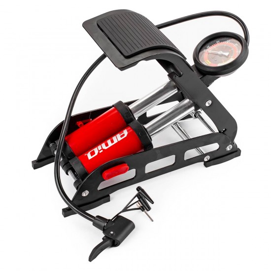 AMC-02894/AM - ΤΡΟΜΠΑ ΑΕΡΟΣ ΠΟΔΗΛΑΤΟΥ ΠΟΔΙΟΥ ΔΙΠΛΟ ΠΙΣΤΟΝΙ 2x45mm ΜΕΤΑΛΛΙΚΗ 160PSI ΜΕ ΜΑΝΟΜΕΤΡΟ PU07 ΤΡΟΜΠΑ ΑΕΡΟΣ ΠΟΔΗΛΑΤΟΥ ΠΟΔΙΟΥ ΔΙΠΛΟ ΠΙΣΤΟΝΙ 2x45mm ΜΕΤΑΛΛΙΚΗ 160PSI ΜΕ ΜΑΝΟΜΕΤΡΟ PU07