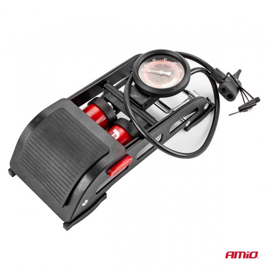 AMC-02894/AM - ΤΡΟΜΠΑ ΑΕΡΟΣ ΠΟΔΗΛΑΤΟΥ ΠΟΔΙΟΥ ΔΙΠΛΟ ΠΙΣΤΟΝΙ 2x45mm ΜΕΤΑΛΛΙΚΗ 160PSI ΜΕ ΜΑΝΟΜΕΤΡΟ PU07 ΤΡΟΜΠΑ ΑΕΡΟΣ ΠΟΔΗΛΑΤΟΥ ΠΟΔΙΟΥ ΔΙΠΛΟ ΠΙΣΤΟΝΙ 2x45mm ΜΕΤΑΛΛΙΚΗ 160PSI ΜΕ ΜΑΝΟΜΕΤΡΟ PU07