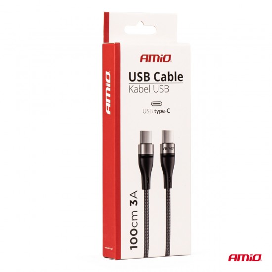 AMC-02928/AM - ΚΑΛΩΔΙΟ ΦΟΡΤΙΣΗΣ ΚΑΙ ΣΥΓΧΡΟΝΙΣΜΟΥ USB TYPE C 100cm 3.0A UC-16 AMIO - 1 ΤΕΜ. ΚΑΛΩΔΙΟ ΦΟΡΤΙΣΗΣ ΚΑΙ ΣΥΓΧΡΟΝΙΣΜΟΥ USB TYPE C 100cm 3.0A UC-16 AMIO - 1 ΤΕΜ.