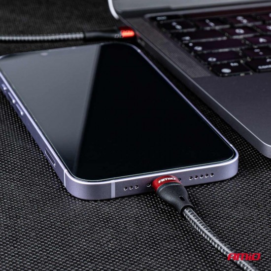 AMC-02929/AM - ΚΑΛΩΔΙΟ ΦΟΡΤΙΣΗΣ ΚΑΙ ΣΥΓΧΡΟΝΙΣΜΟΥ USB TYPE C ΣΕ APPLE LIGHTNING 100cm 2.4A UC-17 AMIO - 1 ΤΕΜ. ΚΑΛΩΔΙΟ ΦΟΡΤΙΣΗΣ ΚΑΙ ΣΥΓΧΡΟΝΙΣΜΟΥ USB TYPE C ΣΕ APPLE LIGHTNING 100cm 2.4A UC-17 AMIO - 1 ΤΕΜ.