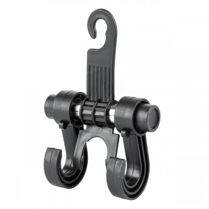 Amio - ΚΡΕΜΑΣΤΡΑ ΠΡΟΣΚΕΦΑΛΟΥ ΚΑΘΙΣΜΑΤΟΣ ΜΕ 2 ΓΑΝΤΖΟΥΣ (ΜΑΥΡΟ/ PP ΠΛΑΣΤΙΚΟ) - 1 ΤΕΜ. (02958/AM)