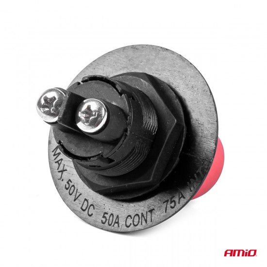 ΔΙΑΚΟΠΤΗΣ POWER-OFF ΜΠΑΤΑΡΙΑΣ ΓΕΝΙΚΟΥ ΡΕΥΜΑΤΟΣ 12-32V 50A 29mm 3 ΛΕΙΤΟΥΡΓΙΩΝ AMIO - 1 ΤΕΜ.