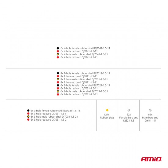 AMC-03035/AM - ΦΙΣ & ΒΥΣΜΑΤΑ ΚΑΛΩΔΙΩΝ 6 ΤΥΠΩΝ 12/24V ΑΡΣΕΝΙΚΑ ΚΑΙ ΘΗΛΥΚΑ ΣΕΤ ΑΜΙΟ - 352 ΤΕΜ. ΦΙΣ & ΒΥΣΜΑΤΑ ΚΑΛΩΔΙΩΝ 6 ΤΥΠΩΝ 12/24V ΑΡΣΕΝΙΚΑ ΚΑΙ ΘΗΛΥΚΑ ΣΕΤ ΑΜΙΟ - 352 ΤΕΜ.