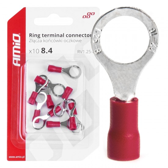 AMC-03079/AM - ΦΙΣΑΚΙΑ ΔΑΧΤΥΛΙΔΙ ΚΟΚΚΙΝΑ RV1.25-8 / 8.4mm ΑΜΙΟ - 10 ΤΕΜ. ΦΙΣΑΚΙΑ ΔΑΧΤΥΛΙΔΙ ΚΟΚΚΙΝΑ RV1.25-8 / 8.4mm ΑΜΙΟ - 10 ΤΕΜ.