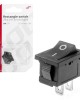 ΔΙΑΚΟΠΤΗΣ ON/OFF 3 ΕΠΑΦΩΝ 12V 20A 12mm x 19mm ΜΑΥΡΟΣ  ΑΜΙΟ - 1 ΤΕΜ.
