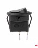 ΔΙΑΚΟΠΤΗΣ ON/OFF 2 ΕΠΑΦΩΝ 12V 20A  ΣΤΡΟΓΓΥΛΟΣ Φ20mm ΜΑΥΡΟΣ AMIO - 1 τεμ.