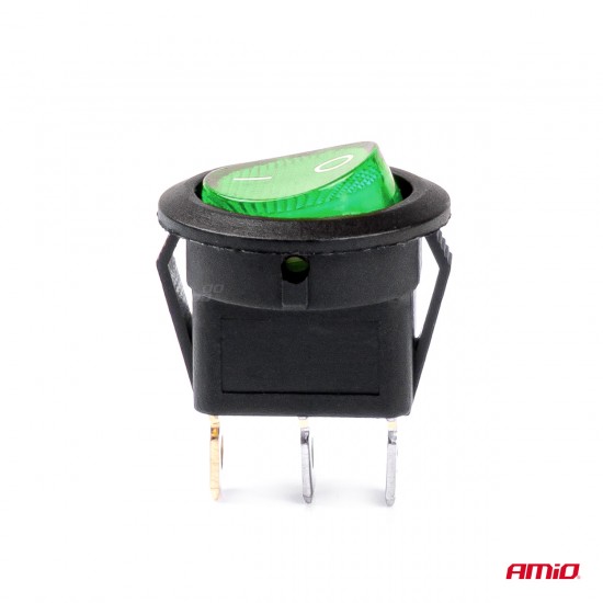 AMC-03084/AM - ΔΙΑΚΟΠΤΗΣ ON/OFF 3 ΕΠΑΦΩΝ 12/24V ΣΤΡΟΓΓΥΛΟΣ ΠΡΑΣΙΝΟΣ ΦΩΤΙΣΜΟΣ ΑΜΙΟ - 1 ΤΕΜ. ΔΙΑΚΟΠΤΗΣ ON/OFF 3 ΕΠΑΦΩΝ 12/24V ΣΤΡΟΓΓΥΛΟΣ ΠΡΑΣΙΝΟΣ ΦΩΤΙΣΜΟΣ ΑΜΙΟ - 1 ΤΕΜ.