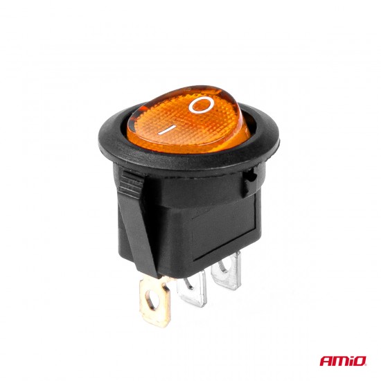AMC-03085/AM - ΔΙΑΚΟΠΤΗΣ ON/OFF 3 ΕΠΑΦΩΝ 12/24V 20A ΣΤΡΟΓΓΥΛΟΣ ΜΕ ΚΙΤΡΙΝΟ ΦΩΤΙΣΜΟ ΑΜΙΟ - 1 ΤΕΜ. ΔΙΑΚΟΠΤΗΣ ON/OFF 3 ΕΠΑΦΩΝ 12/24V 20A ΣΤΡΟΓΓΥΛΟΣ ΜΕ ΚΙΤΡΙΝΟ ΦΩΤΙΣΜΟ ΑΜΙΟ - 1 ΤΕΜ.