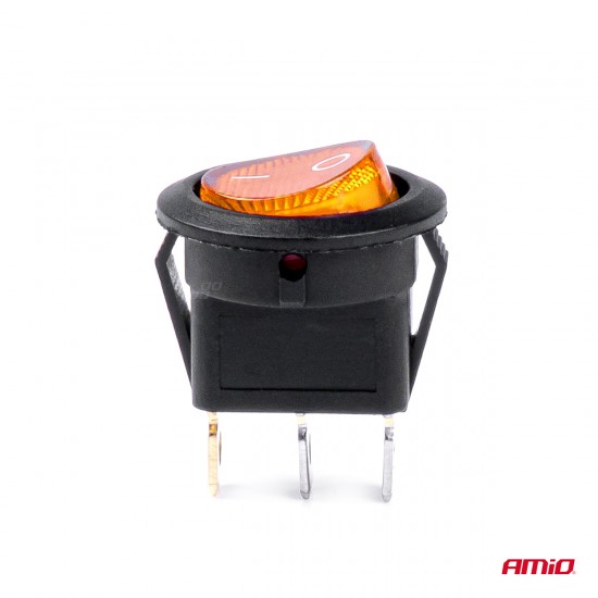 AMC-03085/AM - ΔΙΑΚΟΠΤΗΣ ON/OFF 3 ΕΠΑΦΩΝ 12/24V 20A ΣΤΡΟΓΓΥΛΟΣ ΜΕ ΚΙΤΡΙΝΟ ΦΩΤΙΣΜΟ ΑΜΙΟ - 1 ΤΕΜ. ΔΙΑΚΟΠΤΗΣ ON/OFF 3 ΕΠΑΦΩΝ 12/24V 20A ΣΤΡΟΓΓΥΛΟΣ ΜΕ ΚΙΤΡΙΝΟ ΦΩΤΙΣΜΟ ΑΜΙΟ - 1 ΤΕΜ.