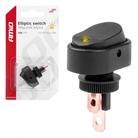 AMC-03088/AM - ΔΙΑΚΟΠΤΗΣ ON/OFF 3 ΕΠΑΦΩΝ ΜΕ LED ΚΙΤΡΙΝΟ 12/24V Φ12mm 30A ΜΕ ΣΠΕΙΡΩΜΑ ΟΒΑΛ ΑΜΙΟ - 1 ΤΕΜ. ΔΙΑΚΟΠΤΗΣ ON/OFF 3 ΕΠΑΦΩΝ ΜΕ LED ΚΙΤΡΙΝΟ 12/24V Φ12mm 30A ΜΕ ΣΠΕΙΡΩΜΑ ΟΒΑΛ ΑΜΙΟ - 1 ΤΕΜ.