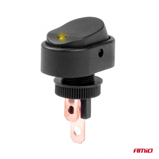 AMC-03088/AM - ΔΙΑΚΟΠΤΗΣ ON/OFF 3 ΕΠΑΦΩΝ ΜΕ LED ΚΙΤΡΙΝΟ 12/24V Φ12mm 30A ΜΕ ΣΠΕΙΡΩΜΑ ΟΒΑΛ ΑΜΙΟ - 1 ΤΕΜ. ΔΙΑΚΟΠΤΗΣ ON/OFF 3 ΕΠΑΦΩΝ ΜΕ LED ΚΙΤΡΙΝΟ 12/24V Φ12mm 30A ΜΕ ΣΠΕΙΡΩΜΑ ΟΒΑΛ ΑΜΙΟ - 1 ΤΕΜ.