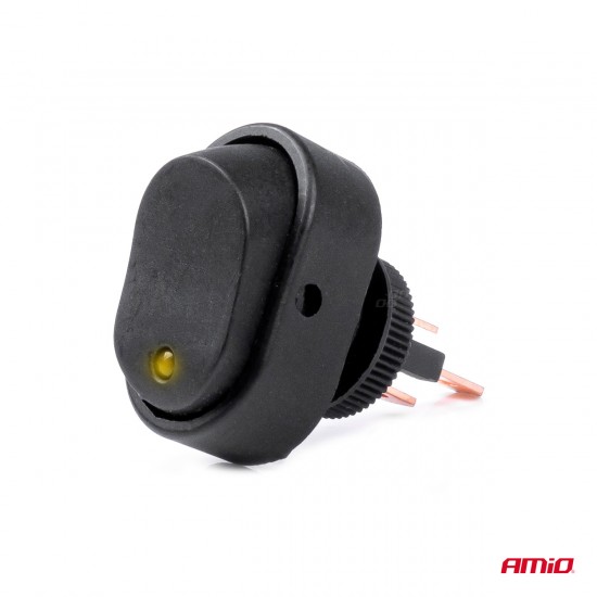 AMC-03088/AM - ΔΙΑΚΟΠΤΗΣ ON/OFF 3 ΕΠΑΦΩΝ ΜΕ LED ΚΙΤΡΙΝΟ 12/24V Φ12mm 30A ΜΕ ΣΠΕΙΡΩΜΑ ΟΒΑΛ ΑΜΙΟ - 1 ΤΕΜ. ΔΙΑΚΟΠΤΗΣ ON/OFF 3 ΕΠΑΦΩΝ ΜΕ LED ΚΙΤΡΙΝΟ 12/24V Φ12mm 30A ΜΕ ΣΠΕΙΡΩΜΑ ΟΒΑΛ ΑΜΙΟ - 1 ΤΕΜ.