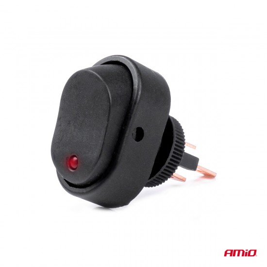 AMC-03089/AM - ΔΙΑΚΟΠΤΗΣ ON/OFF 3 ΕΠΑΦΩΝ ΜΕ LED ΚΟΚΚΙΝΟ12/24V Φ12mm 30A ΜΕ ΣΠΕΙΡΩΜΑ ΟΒΑΛ ΑΜΙΟ - 1 ΤΕΜ. ΔΙΑΚΟΠΤΗΣ ON/OFF 3 ΕΠΑΦΩΝ ΜΕ LED ΚΟΚΚΙΝΟ12/24V Φ12mm 30A ΜΕ ΣΠΕΙΡΩΜΑ ΟΒΑΛ ΑΜΙΟ - 1 ΤΕΜ.