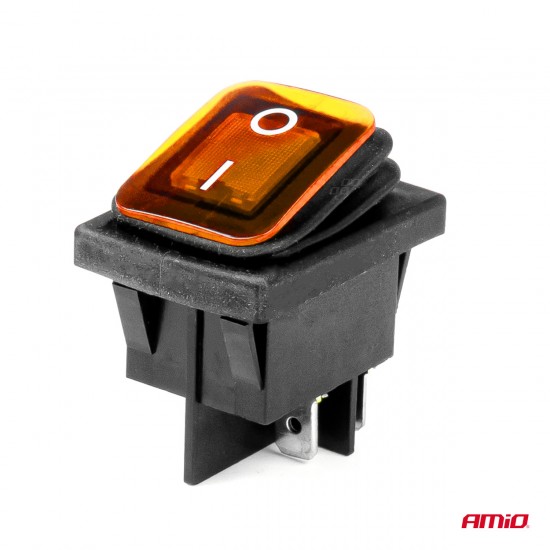 AMC-03091/AM - ΔΙΑΚΟΠΤΗΣ ON/OFF 4 ΕΠΑΦΩΝ 20A 12/24V ΚΙΤΡΙΝΟΣ ΦΩΤΙΣΜΟΣ ΟΡΘΟΓΩΝΙΟΣ ΑΜΙΟ - 1 ΤΕΜ. ΔΙΑΚΟΠΤΗΣ ON/OFF 4 ΕΠΑΦΩΝ 20A 12/24V ΚΙΤΡΙΝΟΣ ΦΩΤΙΣΜΟΣ ΟΡΘΟΓΩΝΙΟΣ ΑΜΙΟ - 1 ΤΕΜ.
