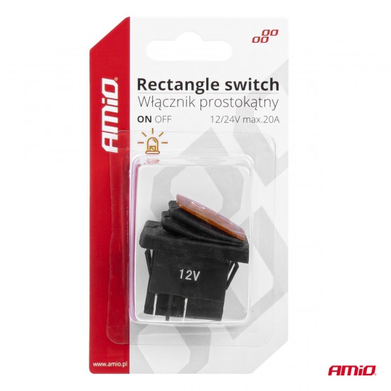 AMC-03091/AM - ΔΙΑΚΟΠΤΗΣ ON/OFF 4 ΕΠΑΦΩΝ 20A 12/24V ΚΙΤΡΙΝΟΣ ΦΩΤΙΣΜΟΣ ΟΡΘΟΓΩΝΙΟΣ ΑΜΙΟ - 1 ΤΕΜ. ΔΙΑΚΟΠΤΗΣ ON/OFF 4 ΕΠΑΦΩΝ 20A 12/24V ΚΙΤΡΙΝΟΣ ΦΩΤΙΣΜΟΣ ΟΡΘΟΓΩΝΙΟΣ ΑΜΙΟ - 1 ΤΕΜ.