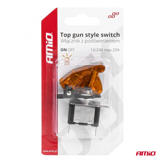 AMC-03094/AM - ΔΙΑΚΟΠΤΗΣ ΑΕΡΟΠΟΡΙΚΟΥ ΤΥΠΟΥ 2 ΘΕΣΕΩΝ ΜΕ ΠΟΡΤΟΚΑΛΙ ΚΑΠΑΚΙ & ΦΩΣ LED 12-24V ΑMiO - 1 TEM. ΔΙΑΚΟΠΤΗΣ ΑΕΡΟΠΟΡΙΚΟΥ ΤΥΠΟΥ 2 ΘΕΣΕΩΝ ΜΕ ΠΟΡΤΟΚΑΛΙ ΚΑΠΑΚΙ & ΦΩΣ LED 12-24V ΑMiO - 1 TEM.