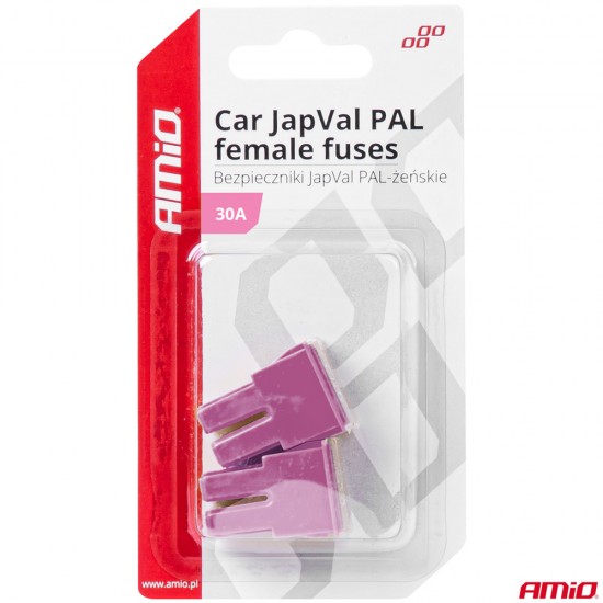 AMC-03389/AM - ΑΣΦΑΛΕΙΕΣ JapVal PAL ΘΗΛΥΚΕΣ 30A ΣΕ ΡΟΖ ΧΡΩΜΑ AMIO - 2 Τεμ. ΑΣΦΑΛΕΙΕΣ JapVal PAL ΘΗΛΥΚΕΣ 30A ΣΕ ΡΟΖ ΧΡΩΜΑ AMIO - 2 Τεμ.