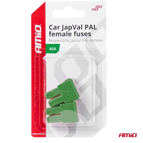 AMC-03390/AM - ΑΣΦΑΛΕΙΕΣ JapVal PAL ΘΗΛΥΚΕΣ 40A ΣΕ ΠΡΑΣΙΝΟ ΧΡΩΜΑ AMIO - 2 Τεμ. ΑΣΦΑΛΕΙΕΣ JapVal PAL ΘΗΛΥΚΕΣ 40A ΣΕ ΠΡΑΣΙΝΟ ΧΡΩΜΑ AMIO - 2 Τεμ.