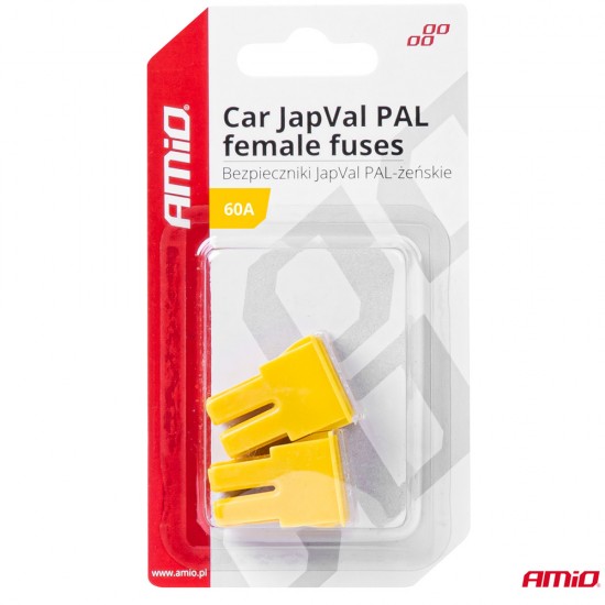 AMC-03392/AM - ΑΣΦΑΛΕΙΕΣ JapVal PAL ΘΗΛΥΚΕΣ 60A ΣΕ ΚΙΤΡΙΝΟ ΧΡΩΜΑ AMIO - 2 Τεμ. ΑΣΦΑΛΕΙΕΣ JapVal PAL ΘΗΛΥΚΕΣ 60A ΣΕ ΚΙΤΡΙΝΟ ΧΡΩΜΑ AMIO - 2 Τεμ.