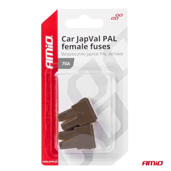 AMC-03393/AM - ΑΣΦΑΛΕΙΕΣ JapVal PAL ΘΗΛΥΚΕΣ 70A ΣΕ ΚΑΦΕ ΧΡΩΜΑ AMIO - 2 Τεμ. ΑΣΦΑΛΕΙΕΣ JapVal PAL ΘΗΛΥΚΕΣ 70A ΣΕ ΚΑΦΕ ΧΡΩΜΑ AMIO - 2 Τεμ.