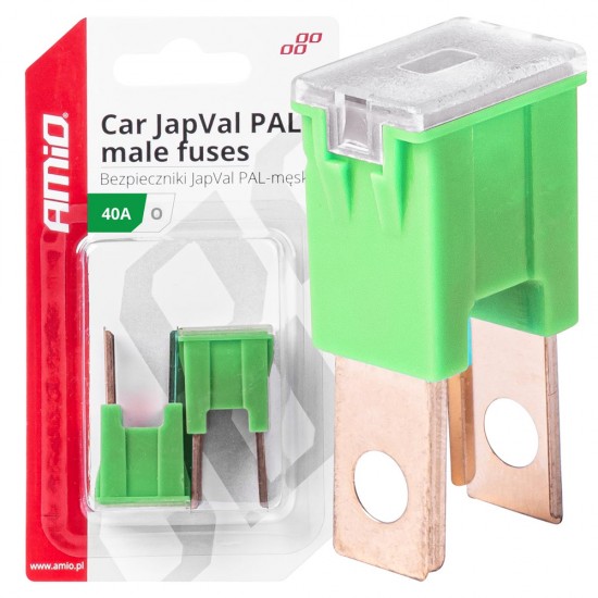 AMC-03398/AM - ΑΣΦΑΛΕΙΕΣ JapVal PAL O ΑΡΣΕΝΙΚΕΣ 40A ΣΕ ΠΡΑΣΙΝΟ ΧΡΩΜΑ AMIO - 2 Τεμ. ΑΣΦΑΛΕΙΕΣ JapVal PAL O ΑΡΣΕΝΙΚΕΣ 40A ΣΕ ΠΡΑΣΙΝΟ ΧΡΩΜΑ AMIO - 2 Τεμ.