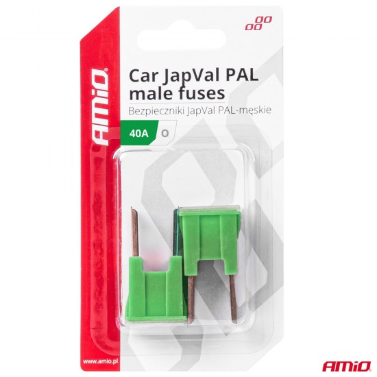 AMC-03398/AM - ΑΣΦΑΛΕΙΕΣ JapVal PAL O ΑΡΣΕΝΙΚΕΣ 40A ΣΕ ΠΡΑΣΙΝΟ ΧΡΩΜΑ AMIO - 2 Τεμ. ΑΣΦΑΛΕΙΕΣ JapVal PAL O ΑΡΣΕΝΙΚΕΣ 40A ΣΕ ΠΡΑΣΙΝΟ ΧΡΩΜΑ AMIO - 2 Τεμ.