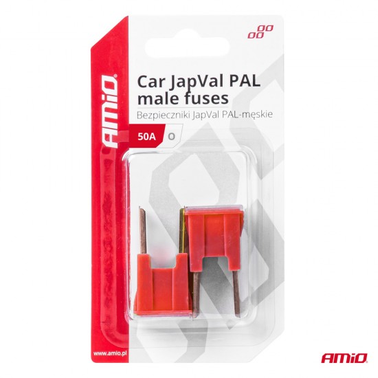 AMC-03399/AM - ΑΣΦΑΛΕΙΕΣ JapVal PAL O ΑΡΣΕΝΙΚΕΣ 50A ΣΕ ΚΟΚΚΙΝΟ ΧΡΩΜΑ AMIO - 2 Τεμ. ΑΣΦΑΛΕΙΕΣ JapVal PAL O ΑΡΣΕΝΙΚΕΣ 50A ΣΕ ΚΟΚΚΙΝΟ ΧΡΩΜΑ AMIO - 2 Τεμ.
