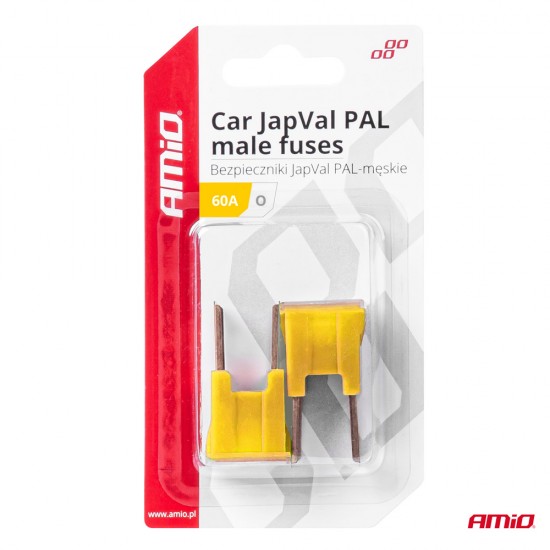 AMC-03400/AM - ΑΣΦΑΛΕΙΕΣ JapVal PAL O ΑΡΣΕΝΙΚΕΣ 60A ΣΕ KΙΤΡΙΝΟ ΧΡΩΜΑ AMIO - 2 Τεμ. ΑΣΦΑΛΕΙΕΣ JapVal PAL O ΑΡΣΕΝΙΚΕΣ 60A ΣΕ KΙΤΡΙΝΟ ΧΡΩΜΑ AMIO - 2 Τεμ.