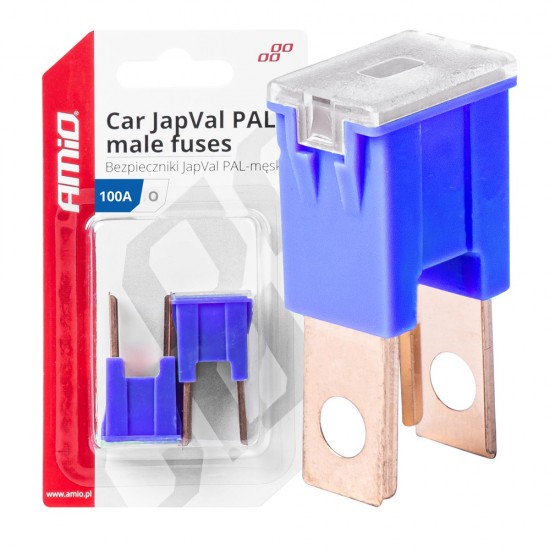 AMC-03403/AM - ΑΣΦΑΛΕΙΕΣ JapVal PAL O ΑΡΣΕΝΙΚΕΣ 100A ΣΕ ΜΠΛΕ ΧΡΩΜΑ AMIO - 2 Τεμ. ΑΣΦΑΛΕΙΕΣ JapVal PAL O ΑΡΣΕΝΙΚΕΣ 100A ΣΕ ΜΠΛΕ ΧΡΩΜΑ AMIO - 2 Τεμ.