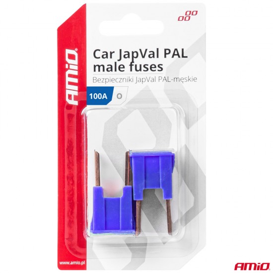 AMC-03403/AM - ΑΣΦΑΛΕΙΕΣ JapVal PAL O ΑΡΣΕΝΙΚΕΣ 100A ΣΕ ΜΠΛΕ ΧΡΩΜΑ AMIO - 2 Τεμ. ΑΣΦΑΛΕΙΕΣ JapVal PAL O ΑΡΣΕΝΙΚΕΣ 100A ΣΕ ΜΠΛΕ ΧΡΩΜΑ AMIO - 2 Τεμ.