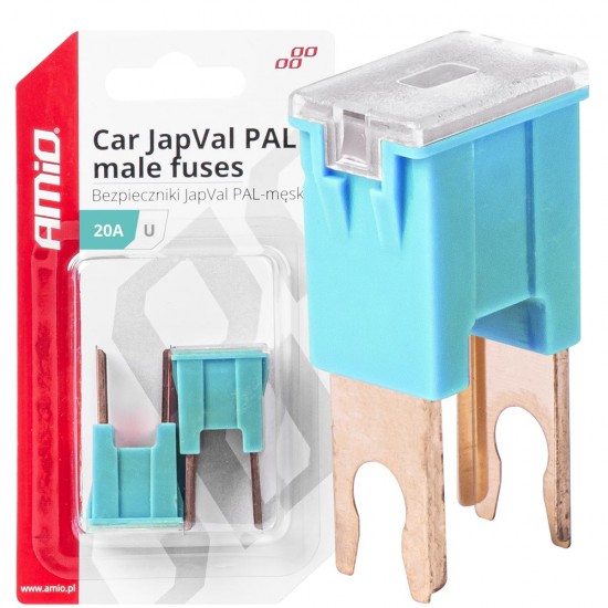 AMC-03405/AM - ΑΣΦΑΛΕΙΕΣ JapVal PAL U ΑΡΣΕΝΙΚΕΣ 20A ΣΕ ΓΑΛΑΖΙΟ ΧΡΩΜΑ AMIO - 2 Τεμ. ΑΣΦΑΛΕΙΕΣ JapVal PAL U ΑΡΣΕΝΙΚΕΣ 20A ΣΕ ΓΑΛΑΖΙΟ ΧΡΩΜΑ AMIO - 2 Τεμ.