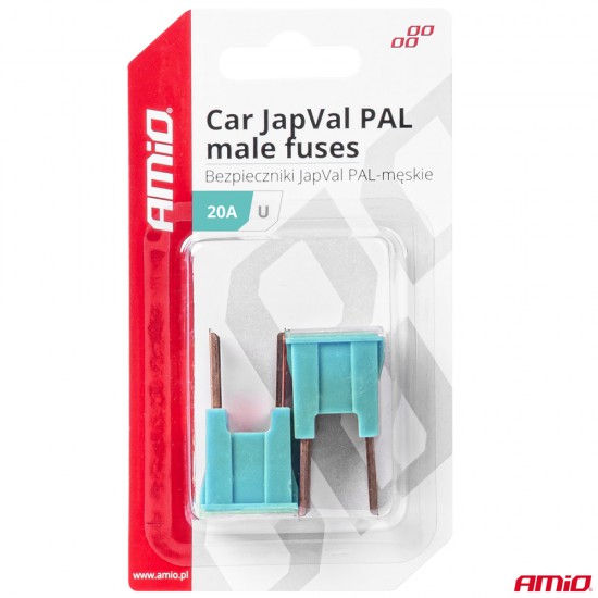 AMC-03405/AM - ΑΣΦΑΛΕΙΕΣ JapVal PAL U ΑΡΣΕΝΙΚΕΣ 20A ΣΕ ΓΑΛΑΖΙΟ ΧΡΩΜΑ AMIO - 2 Τεμ. ΑΣΦΑΛΕΙΕΣ JapVal PAL U ΑΡΣΕΝΙΚΕΣ 20A ΣΕ ΓΑΛΑΖΙΟ ΧΡΩΜΑ AMIO - 2 Τεμ.