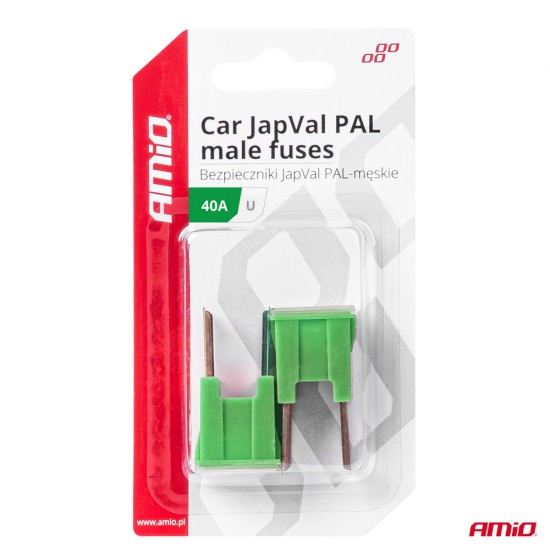 AMC-03407/AM - ΑΣΦΑΛΕΙΕΣ JapVal PAL U ΑΡΣΕΝΙΚΕΣ 40A ΣΕ ΠΡΑΣΙΝΟ ΧΡΩΜΑ AMIO - 2 Τεμ. ΑΣΦΑΛΕΙΕΣ JapVal PAL U ΑΡΣΕΝΙΚΕΣ 40A ΣΕ ΠΡΑΣΙΝΟ ΧΡΩΜΑ AMIO - 2 Τεμ.
