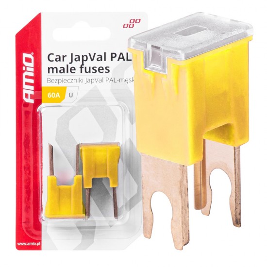 AMC-03409/AM - ΑΣΦΑΛΕΙΕΣ JapVal PAL U ΑΡΣΕΝΙΚΕΣ 60A ΣΕ ΚΙΤΡΙΝΟ ΧΡΩΜΑ AMIO - 2 Τεμ. ΑΣΦΑΛΕΙΕΣ JapVal PAL U ΑΡΣΕΝΙΚΕΣ 60A ΣΕ ΚΙΤΡΙΝΟ ΧΡΩΜΑ AMIO - 2 Τεμ.